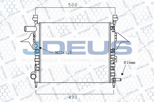 Jdeus M-0230500 - Radiators, Motora dzesēšanas sistēma autodraugiem.lv