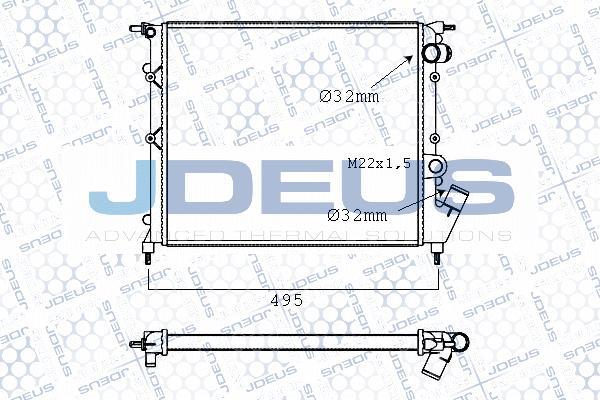 Jdeus M-0230050 - Radiators, Motora dzesēšanas sistēma autodraugiem.lv