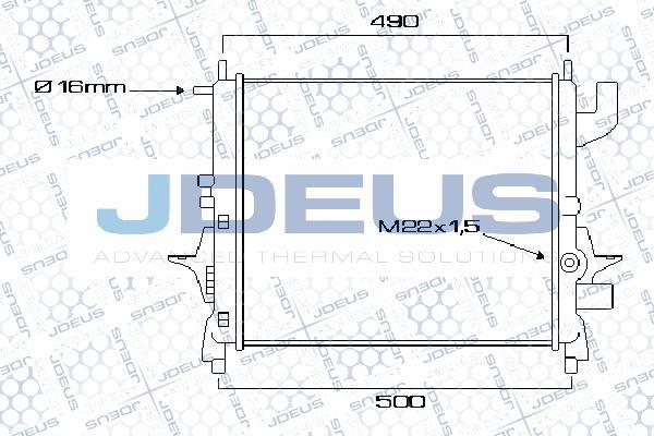 Jdeus M-023012A - Radiators, Motora dzesēšanas sistēma autodraugiem.lv