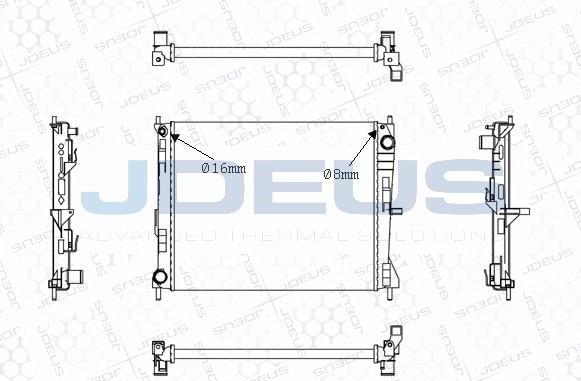 Jdeus M-0230870 - Radiators, Motora dzesēšanas sistēma autodraugiem.lv