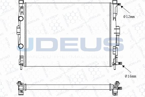 Jdeus M-023072A - Radiators, Motora dzesēšanas sistēma autodraugiem.lv