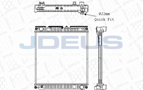 Jdeus M-1150150 - Radiators, Motora dzesēšanas sistēma autodraugiem.lv