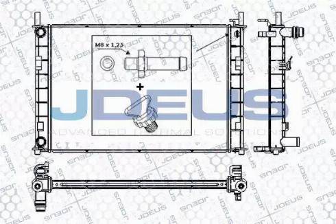 Jdeus RA0121080 - Radiators, Motora dzesēšanas sistēma autodraugiem.lv