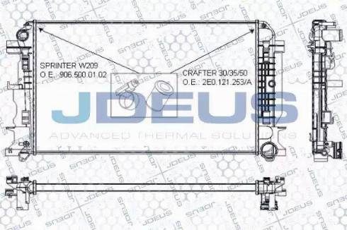 Jdeus RA0170800 - Radiators, Motora dzesēšanas sistēma autodraugiem.lv