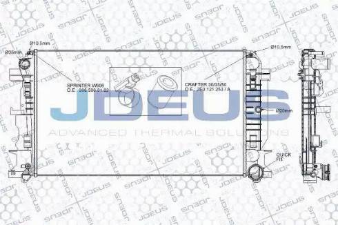 Jdeus RA0170830 - Radiators, Motora dzesēšanas sistēma autodraugiem.lv