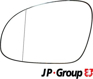JP Group 1189304570 - Spoguļstikls, Ārējais atpakaļskata spogulis autodraugiem.lv