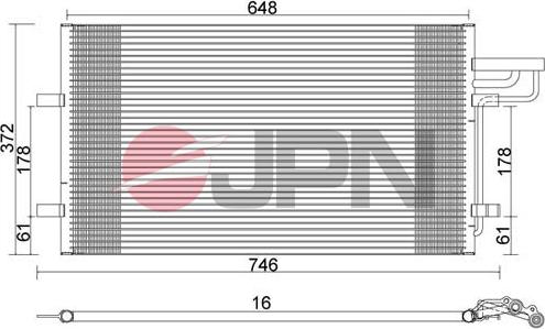 JPN 60C9095-JPN - Kondensators, Gaisa kond. sistēma autodraugiem.lv