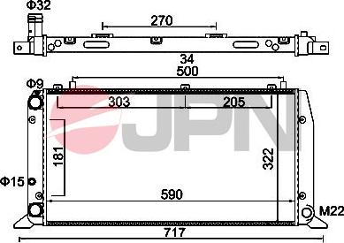 JPN 60C9052-JPN - Radiators, Motora dzesēšanas sistēma autodraugiem.lv
