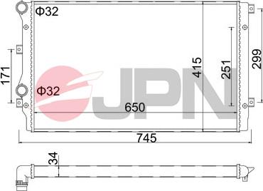 JPN 60C9003-JPN - Radiators, Motora dzesēšanas sistēma autodraugiem.lv
