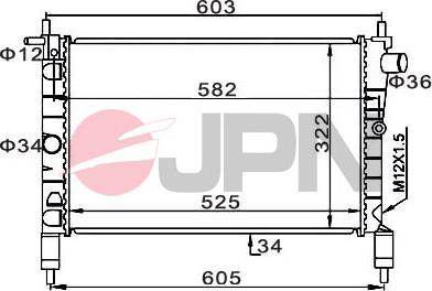 JPN 60C9030-JPN - Radiators, Motora dzesēšanas sistēma autodraugiem.lv