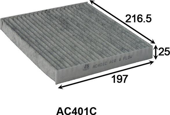 JS Asakashi AC401C - Filtrs, Salona telpas gaiss autodraugiem.lv