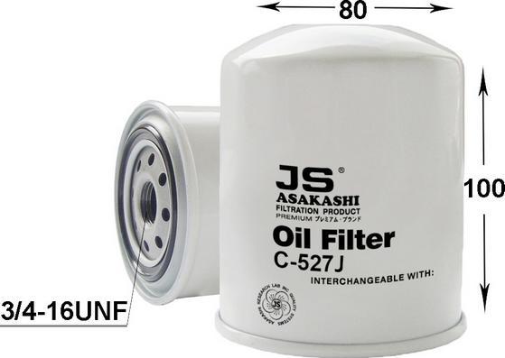 JS Asakashi C527J - Eļļas filtrs autodraugiem.lv