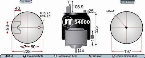 Juratek JAA54001 - Pneimoatsperes spilvens, Pneimopiekare autodraugiem.lv