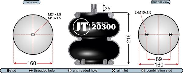 Juratek JAB20304 - Pneimoatsperes spilvens, Pneimopiekare autodraugiem.lv