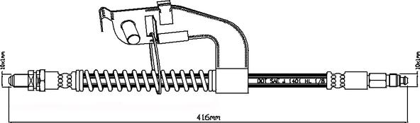 Juratek JBH1043L - Bremžu šļūtene autodraugiem.lv