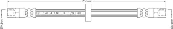 Juratek JBH1051 - Bremžu šļūtene autodraugiem.lv