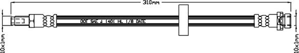 Juratek JBH1028 - Bremžu šļūtene autodraugiem.lv