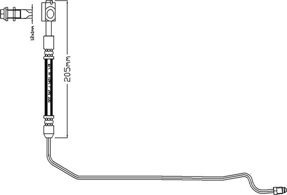 Juratek JBH1185R - Bremžu šļūtene autodraugiem.lv