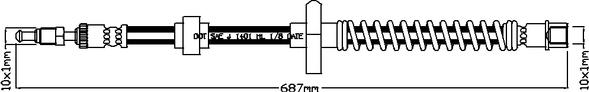 Juratek JBH1176R - Bremžu šļūtene autodraugiem.lv