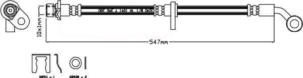 Juratek JBH1282R - Bremžu šļūtene autodraugiem.lv