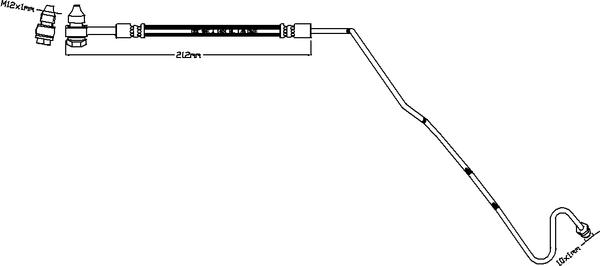 Juratek JBH1227L - Bremžu šļūtene autodraugiem.lv