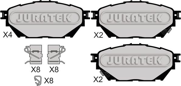 Juratek JCP8072 - Bremžu uzliku kompl., Disku bremzes autodraugiem.lv