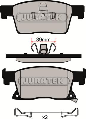 Juratek JCP8153 - Bremžu uzliku kompl., Disku bremzes autodraugiem.lv