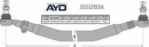 Juratek JSS1203A - Stūres šķērsstiepnis autodraugiem.lv