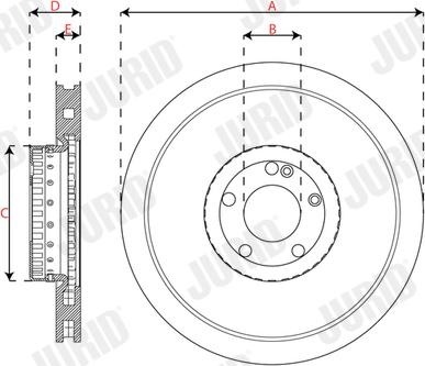 Jurid 563464JVC-1 - Bremžu diski autodraugiem.lv