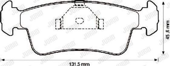 Jurid 572323J - Bremžu uzliku kompl., Disku bremzes autodraugiem.lv