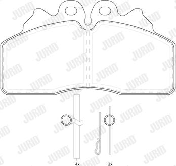 Jurid 2925603420 - Bremžu uzliku kompl., Disku bremzes autodraugiem.lv