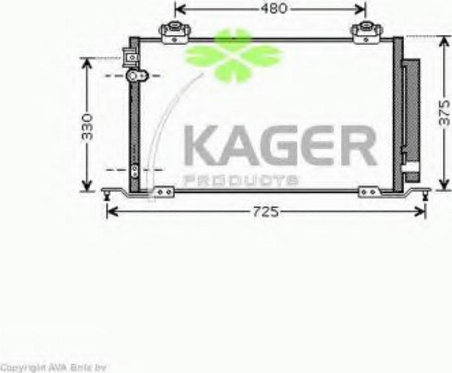 Kager 945862 - Kondensators, Gaisa kond. sistēma autodraugiem.lv