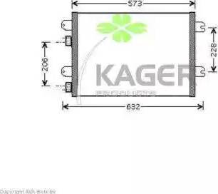 Kager 945329 - Kondensators, Gaisa kond. sistēma autodraugiem.lv