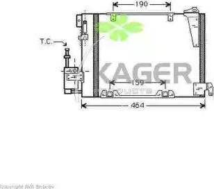 Kager 945259 - Kondensators, Gaisa kond. sistēma autodraugiem.lv