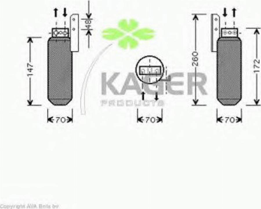 Kager 94-5279 - Sausinātājs, Kondicionieris autodraugiem.lv