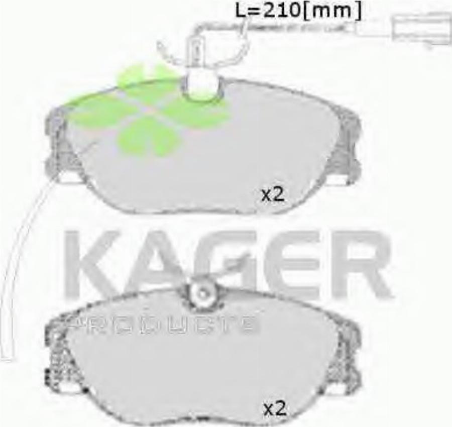 Kager 35-0688 - Bremžu uzliku kompl., Disku bremzes autodraugiem.lv