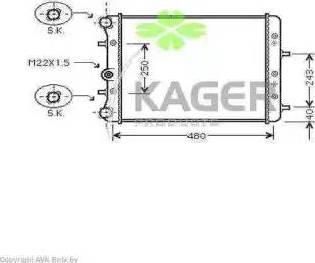 Kager 31-0995 - Radiators, Motora dzesēšanas sistēma autodraugiem.lv