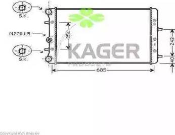 Kager 31-0996 - Radiators, Motora dzesēšanas sistēma autodraugiem.lv