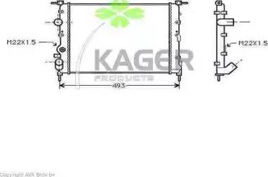 Kager 31-0945 - Radiators, Motora dzesēšanas sistēma autodraugiem.lv