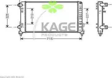 Kager 31-0444 - Radiators, Motora dzesēšanas sistēma autodraugiem.lv