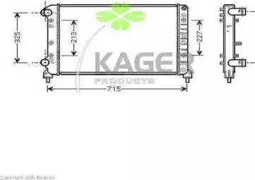 Kager 31-0443 - Radiators, Motora dzesēšanas sistēma autodraugiem.lv