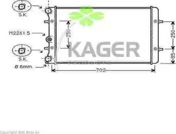 Kager 31-0033 - Radiators, Motora dzesēšanas sistēma autodraugiem.lv