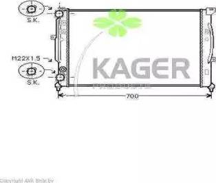 Kager 31-0028 - Radiators, Motora dzesēšanas sistēma autodraugiem.lv