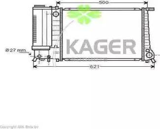 Kager 31-0118 - Radiators, Motora dzesēšanas sistēma autodraugiem.lv