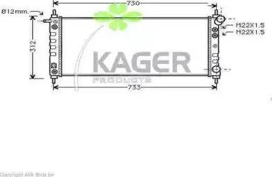 Kager 31-0803 - Radiators, Motora dzesēšanas sistēma autodraugiem.lv