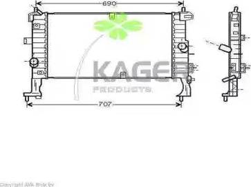 Kager 31-0822 - Radiators, Motora dzesēšanas sistēma autodraugiem.lv