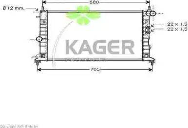 Kager 31-0791 - Radiators, Motora dzesēšanas sistēma autodraugiem.lv