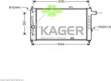 Kager 310746 - Radiators, Motora dzesēšanas sistēma autodraugiem.lv