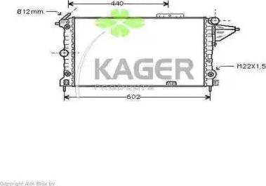 Kager 31-0756 - Radiators, Motora dzesēšanas sistēma autodraugiem.lv