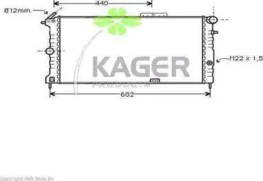 Kager 31-0774 - Radiators, Motora dzesēšanas sistēma autodraugiem.lv